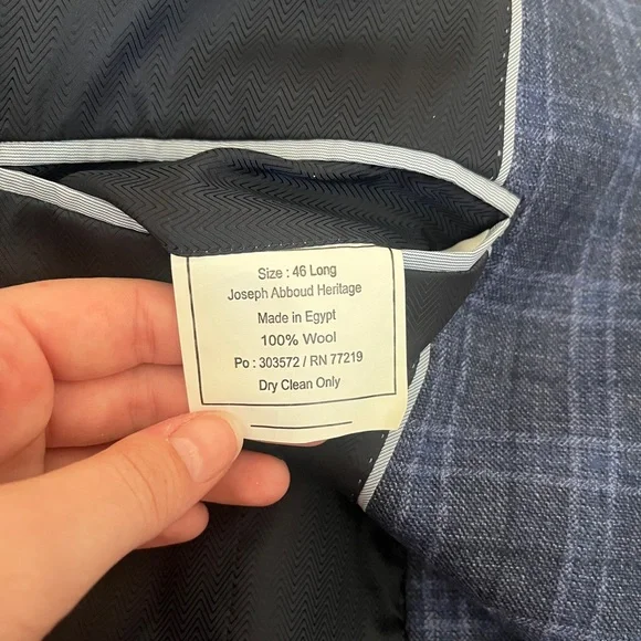 Joseph Abboud Navy Checkered Blazer - Picture 11 of 11